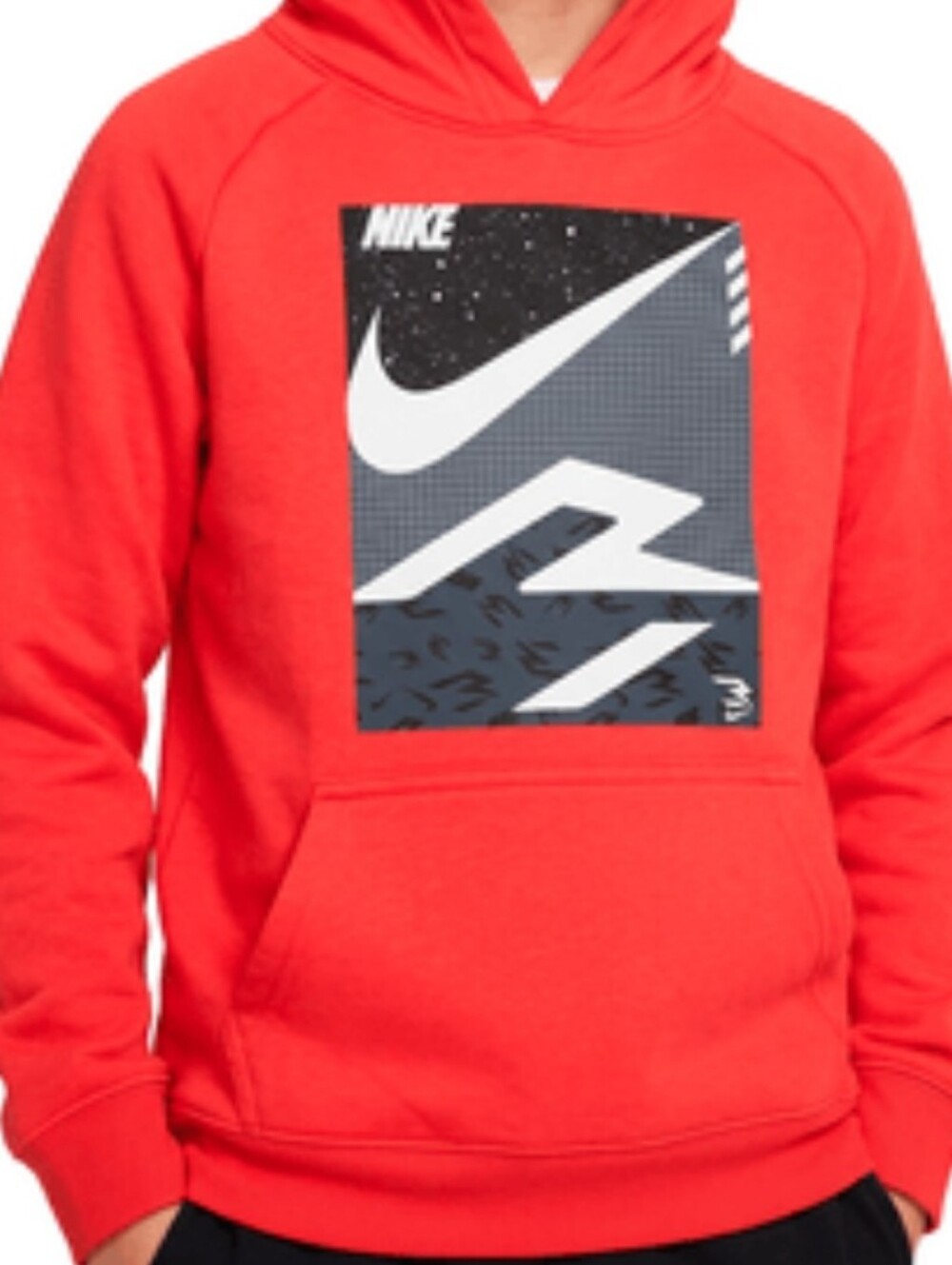 Nike 3BRAND Russell Wilson Boys Red Graphic Pullover Hoodie Size M